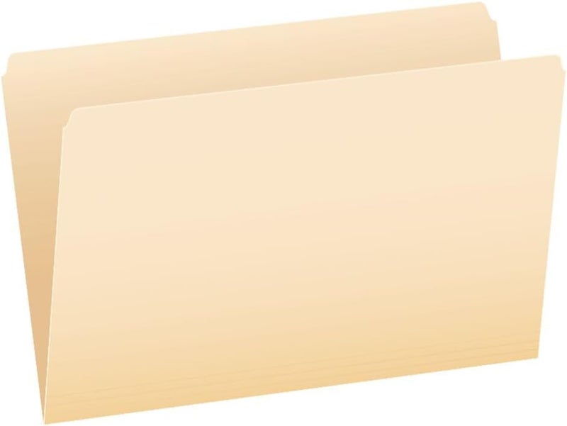 Pendaflex 753 Legal Size File Folders - Straight Cut Top Tab, Manila, Box of 100 - Image 1